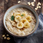 porridge de avena y plátano